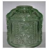 Indiana Glass Stars & Bars Fairy Lamp Green TOP