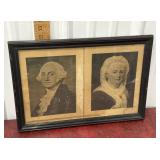 George and Martha Washington print