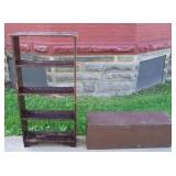 Primitive Barn Find Wooden Shelf & Toolbox Shelf