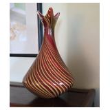HEAVY Art glass vase