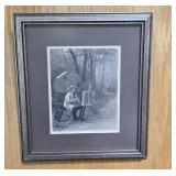 "Corot at His Easel" Jules Grandet print