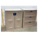 Suncast Plastic Storage Cabinets (2) 30/20/26
