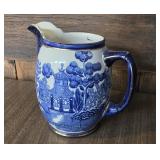 Buffalo pottery Blue Willow pitcher