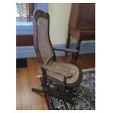 Lincoln cane seat Platform rocker