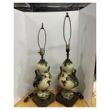 Pair of Beautiful lamps. Should be re wired.
