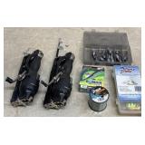 2 Instant Fisherman portable reels w/ accessories