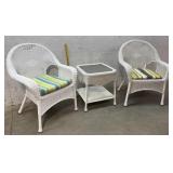 3 Piece Vinyl Wicker Patio Set