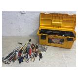Rubbermaid Toolbox w/ contents (yellow)