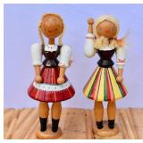 Pair of Polish Wood Dolls