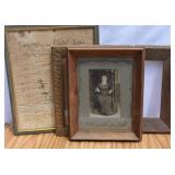 Box of Frames and Framed Pictures. Some frames