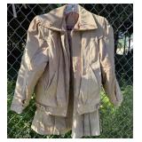 Brown suede jacket & skirt- size M
