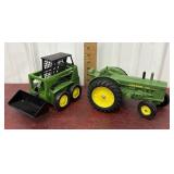 John Deere toy tractor and loader