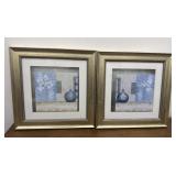 Pr of prints - double front & back glass