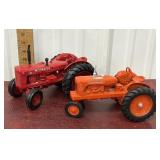 McCormick and Allis-Chalmers toy tractors