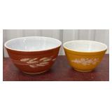 2 Pyrex bowls ï¿½ autumn, harvest wheatï¿½ ï¿½butterfly
