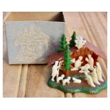 Vintage 1950's Mini Nativity Scene. Original Box.