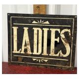 Ladies tin sign