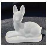 Vintage Frosted Glass Reindeer