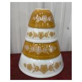 Pyrex mixing bowl set ï¿½Butterfly Goldï¿½