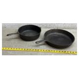 2 Cast Iron Frying Pans