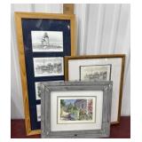 Nautical and houses Framed prints