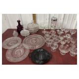 Bar mixing glass. Stemware, covers candy dishes,