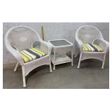 3 Piece Vinyl Wicker Patio Set