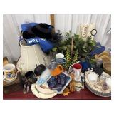 End of consignment menagerie - lamp shade, mugs