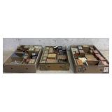 3 Flats of Old Store Stock Hardware