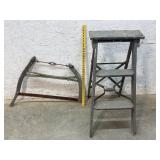 Buck Saw & Wooden Stepladder