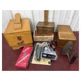 Show shine box, sad iron, wood burning tools etcï¿½