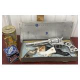 Stallion 45 toy six shooter, Gyroscope and tin