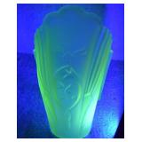 Art Deco Frosted Glass Wall Sconce slip shade -