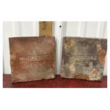 2 Antique antique Grueby Faience Company tile