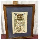 Cross stitch sampler