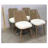 Vinyl Wicker Chairs (4) - very clean