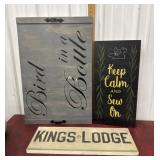 Painted signed and stove top board