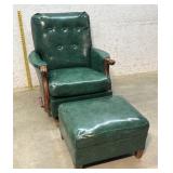 MCM Berk-Lock Platform Armchair w/ Ottoman