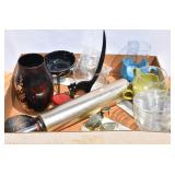 MCM Box Lot- Pyrex, Japan, Rolling Pin, Wood etc.