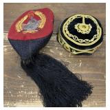 Yugoslav 'Lika' folk hat, black velvet hat w/
