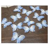 Fabric / beaded butterfly ornaments / decorations