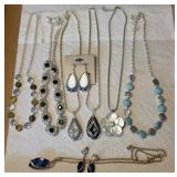 Pretty necklaces and 2 pr earrings