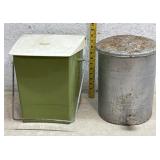 2 Retro Trash Cans