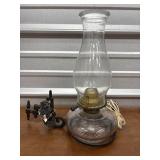 Vintage Oil Lamp-electrified w/ Complete wall