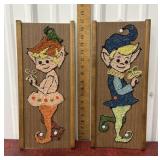 2 Gravel Art Pixie Elf Panels