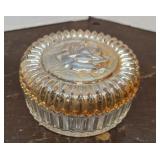 Covered rose candy dish - 2 tone