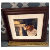 vintage Portrait Border Collie named Pippa artist