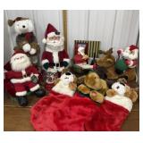 Animated Christmas decor, musical stockings