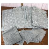 Curtains, Doilies - 4 Panels *some Discoloration