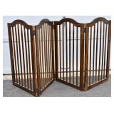 Expandable Wood Gate. 19" tall x 80" when fully